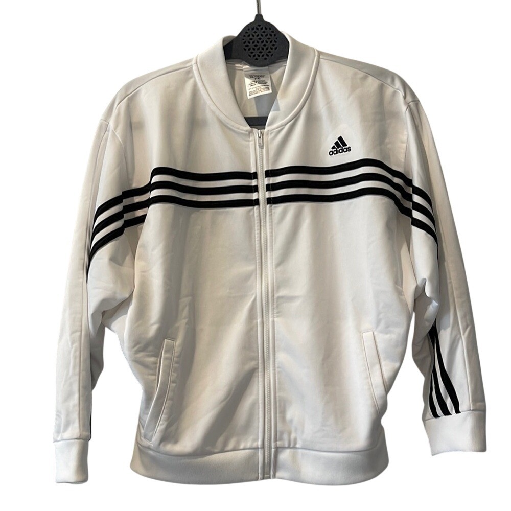 Adidas Youth Girls White Track Jacket  XL‎ 16 NWT